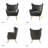 Avianna 29.25'' Wide Tufted Velvet Wingback Chair-1150443702