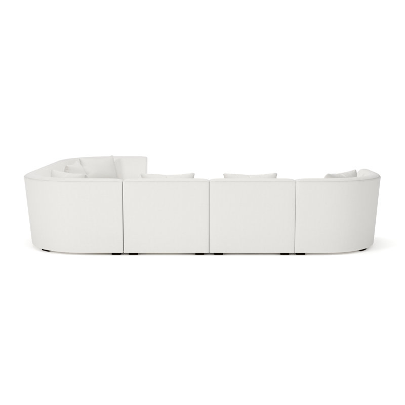 Krista 6-PC Curved Modular Sectional, Macarena Beige Basketweave