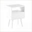 Table basse en rotin blanc avec tiroirs de rangement en bois massif pour le salon, capacité robuste de 120 lb-514107750