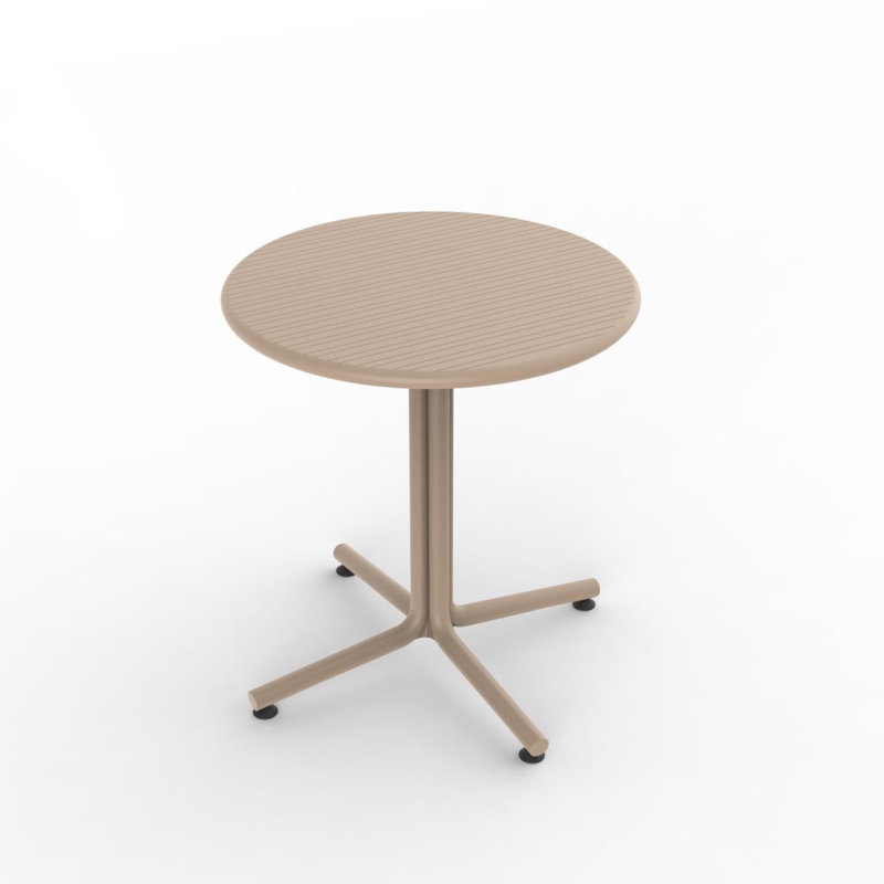 Bini Outdoor Round Dining Table, Sand
