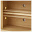 Buffet en bois naturel avec portes cannelées verticales, armoire à vagues moderne et meuble télé pour le salon-1103528838