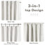 Rideaux occultants 100% naturels Goffredo pour chambre à coucher Double couche Drape Farmhouse-52496331-52496343