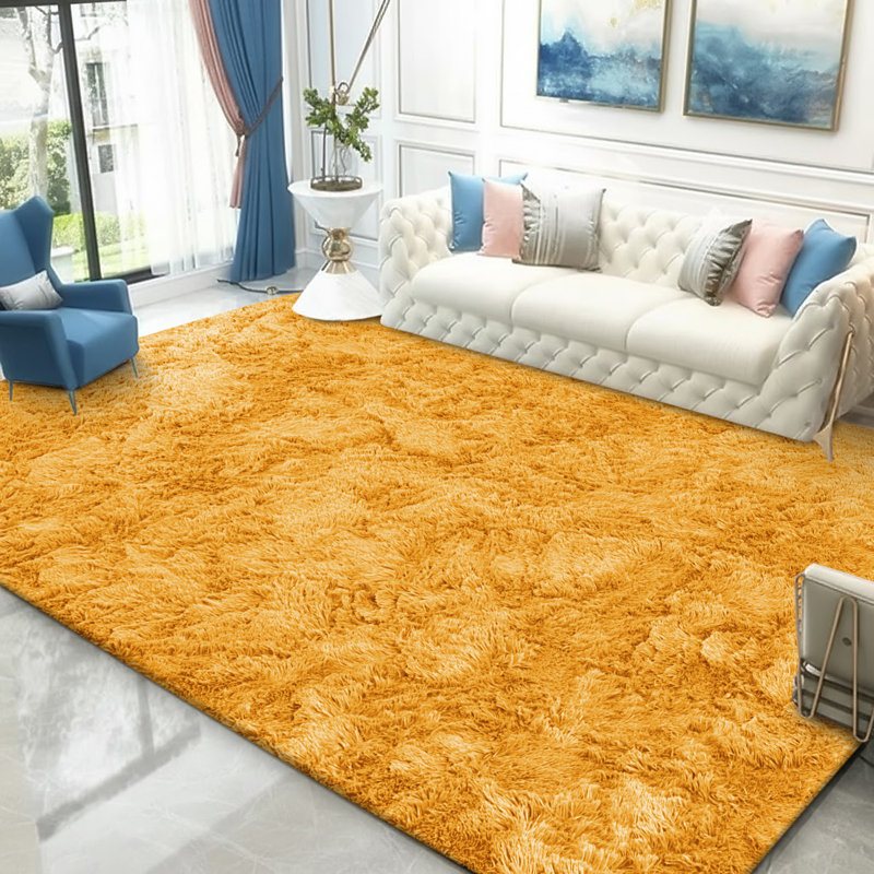 Royceton Area Rug Non-Slip, Soft Carpet, Living Room Rug, Ochre, Runner 80 x 300 cm