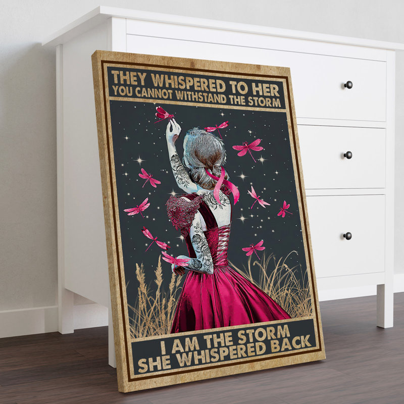 «She Whispered Back - I Am The Storm», toile tendue avec châssis, H 36 po x l 24 po x P 2 po
