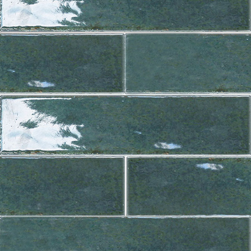 Carrelage mural rétro en porcelaine 2X10, Bleu