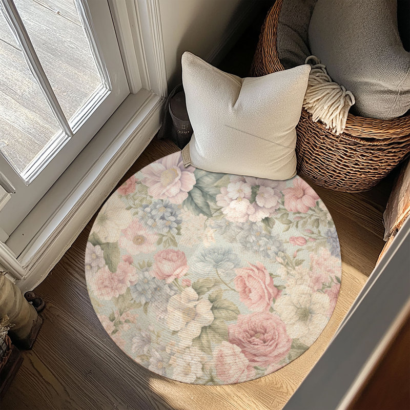Tapis tressé Dreamy Petals, Round 5'
