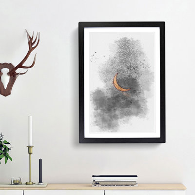 Partial Solar Eclipse in Abstract - Picture Frame Graphic Art Print
