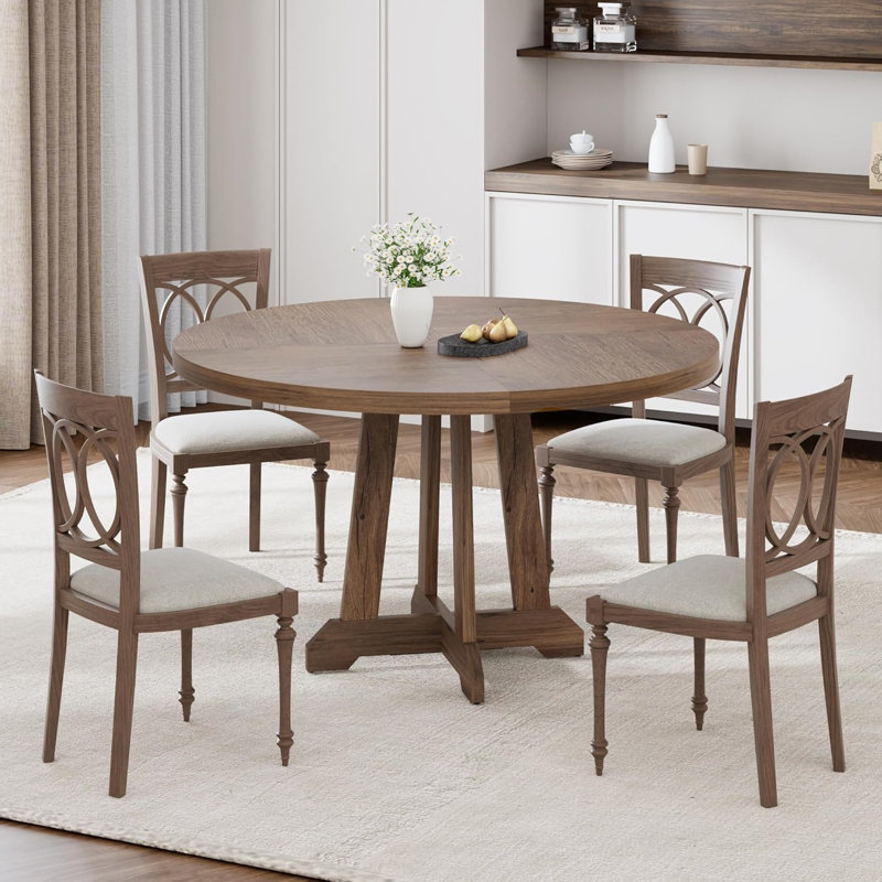 Dining Table with Wood Base