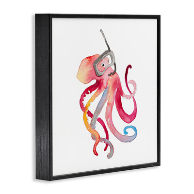 Snorkel Mask Octopus Giclee Art by Lanie Loreth