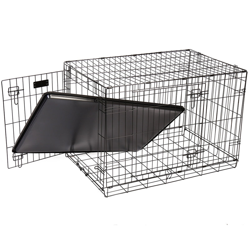 Ellianna Collapsible Pet Crate with 2 Doors