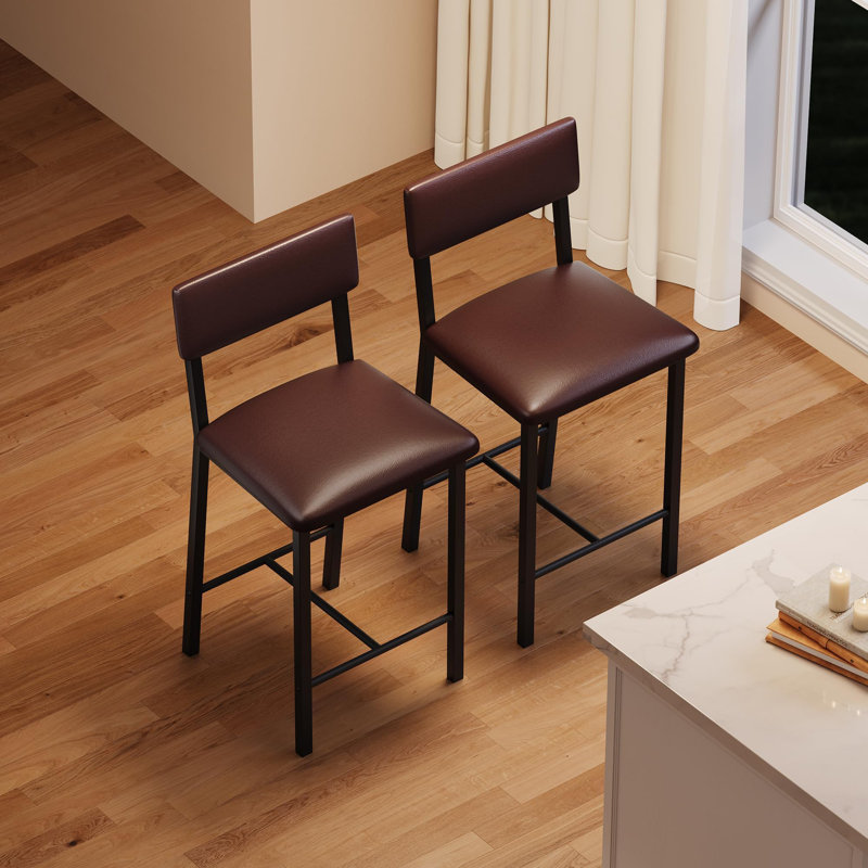 Bar Stool with Iron Frame