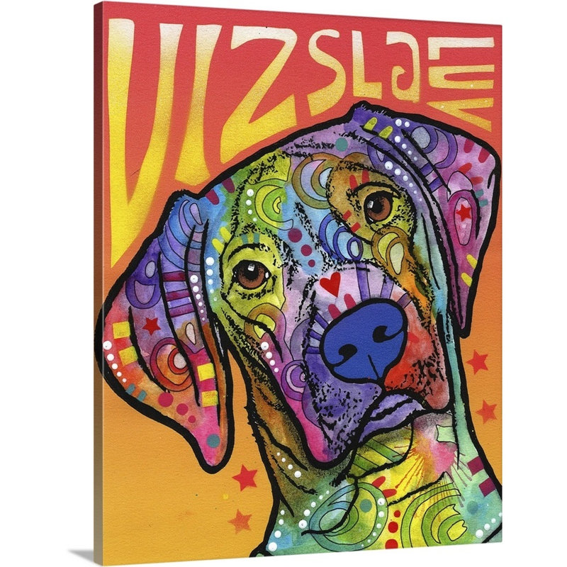 « vizsla luv », reproduction sur toile, H 30 po x l 24 po x P 1,25 po