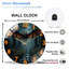 Horloge murale en bois foncé foncé