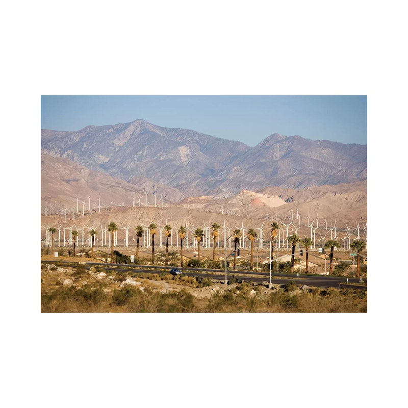 A Wind Farm In The San Gorgonio Mountain Pass II, Palm Springs, California by Jerry & Marcy Monkman - Wrapped Canvas Print
