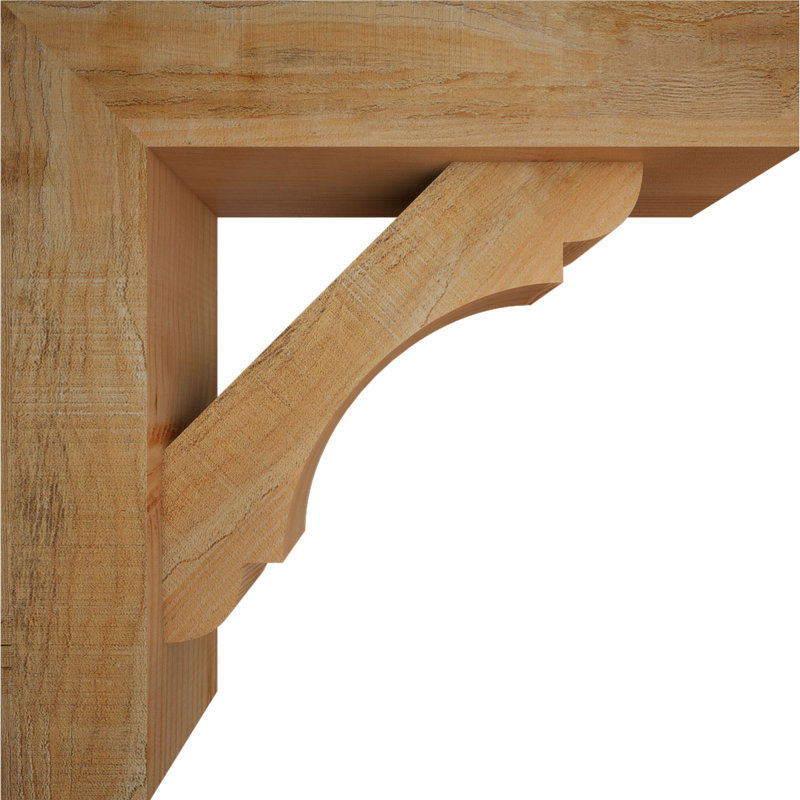 Olympic Block Offset Brace Bracket, 22 x 22, 6"W Douglas Fir (Rough Sawn)
