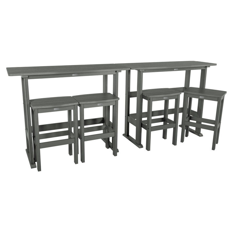 Arbnora Rectangular 4 - Person 54" Long Bar Height Dining Set, Coastal Teak