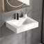 Kakusiga BB02-24-101, cuve à surface solide intégrée SANS drain et robinet, couleur blanc brillant
