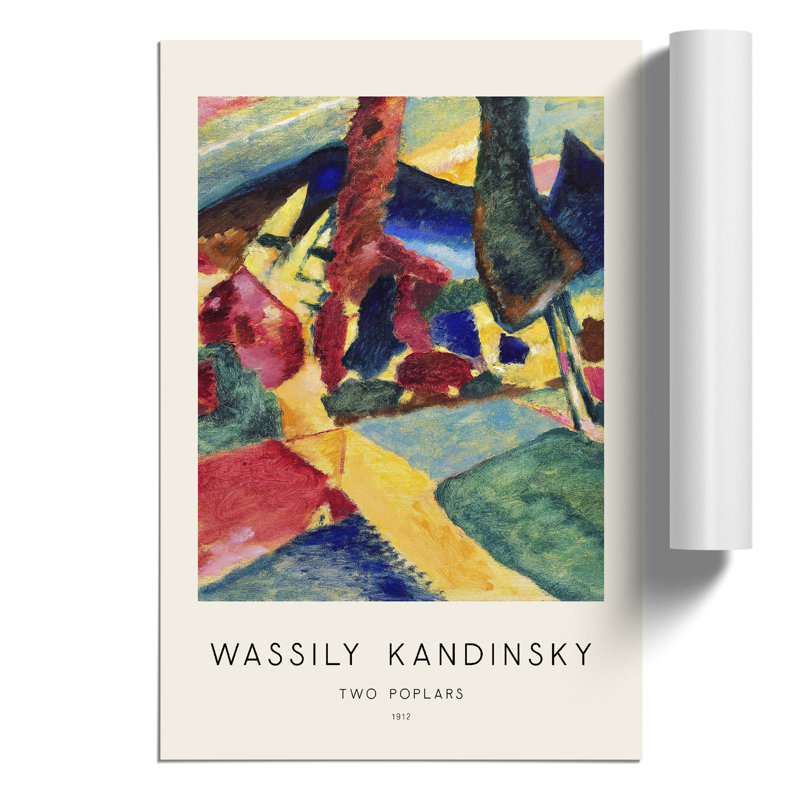 Landscape With Two Poplars by Wassily Kandinsky - No Frame Painting, 30cm H x 21cm W x 0.1cm D