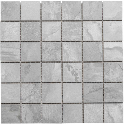 Wells Stone Slate 2" x 2" Matte Porcelain Mosaic Tile