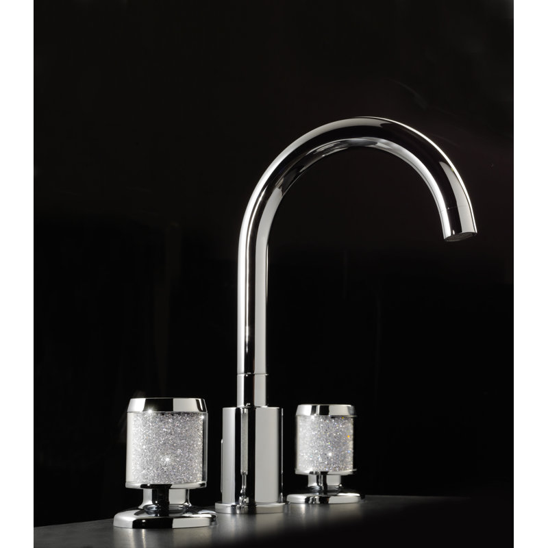 Robinet pour salle de bain espacé à 3 trous avec ensemble de drain starlight