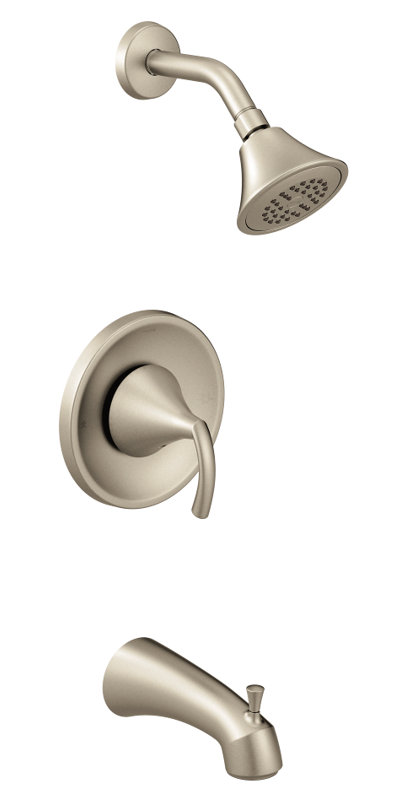 Robinet de baignoire et douche Glyde, Nickel brossé