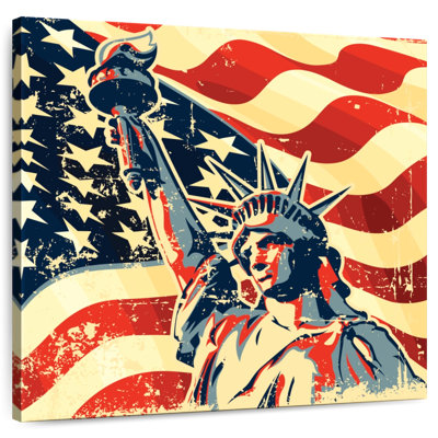 Nicci Statue Of Liberty American Flag
