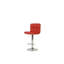 Tabouret de bar en chrome rouge
