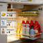Organisateur d'armoire coulissant, organisateur coulissant sous évier à 2 niveaux avec hauteur réglable, tablette de rangement en métal robuste pour la cuisine, la salle de bain, le garde-manger et le placard-1999112044