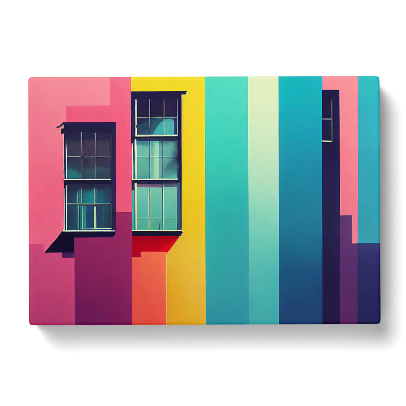 Colourful Architecture - Wrapped Canvas, 35cm H x 50cm W x 3cm D