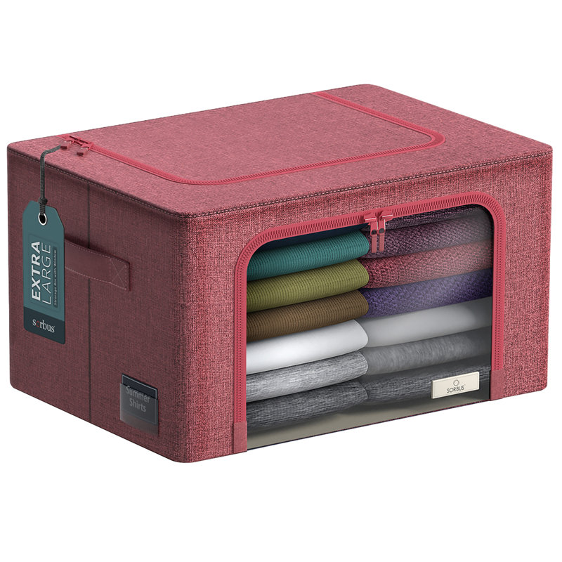 Boîte Sorbus, Rose, H 13 po x l 19,5 po x P 15 po