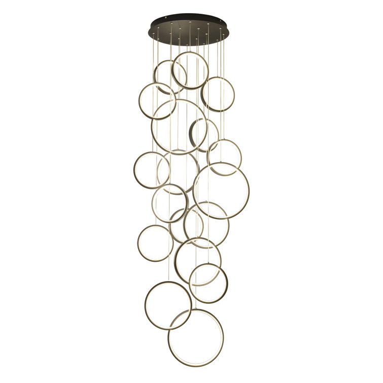 Adjustable Height LED Lighting Pendant Light with Remote Control
