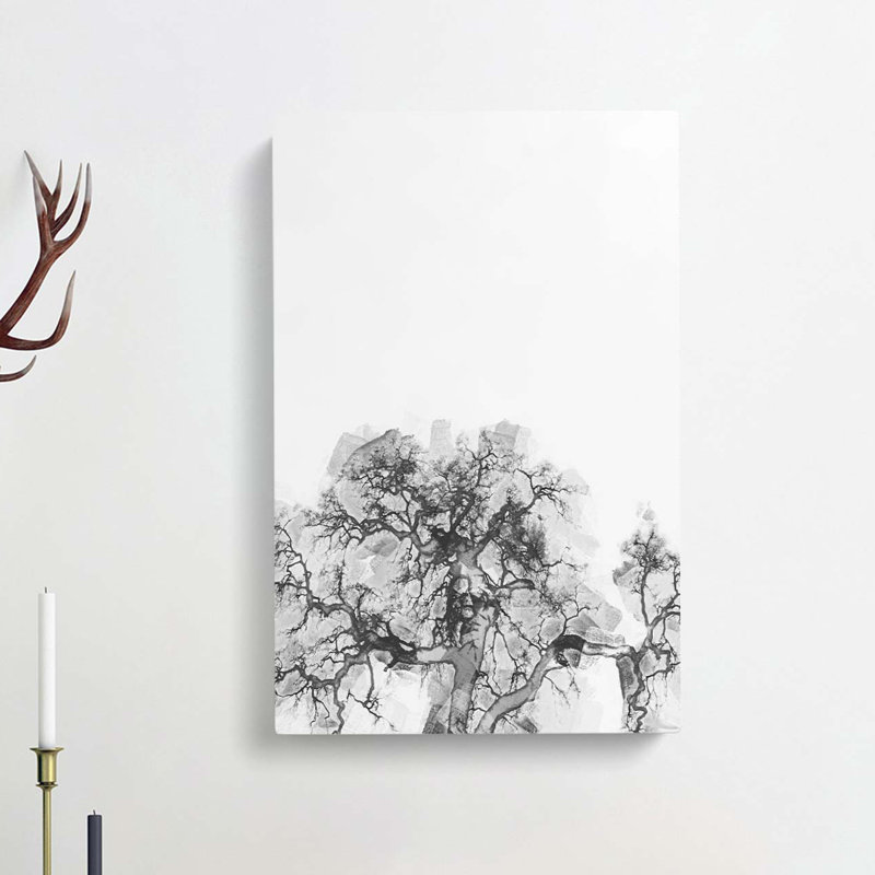 Old Oak Tree In Abstract - Wrapped Canvas Painting, 76cm H x 50cm W x 3cm D