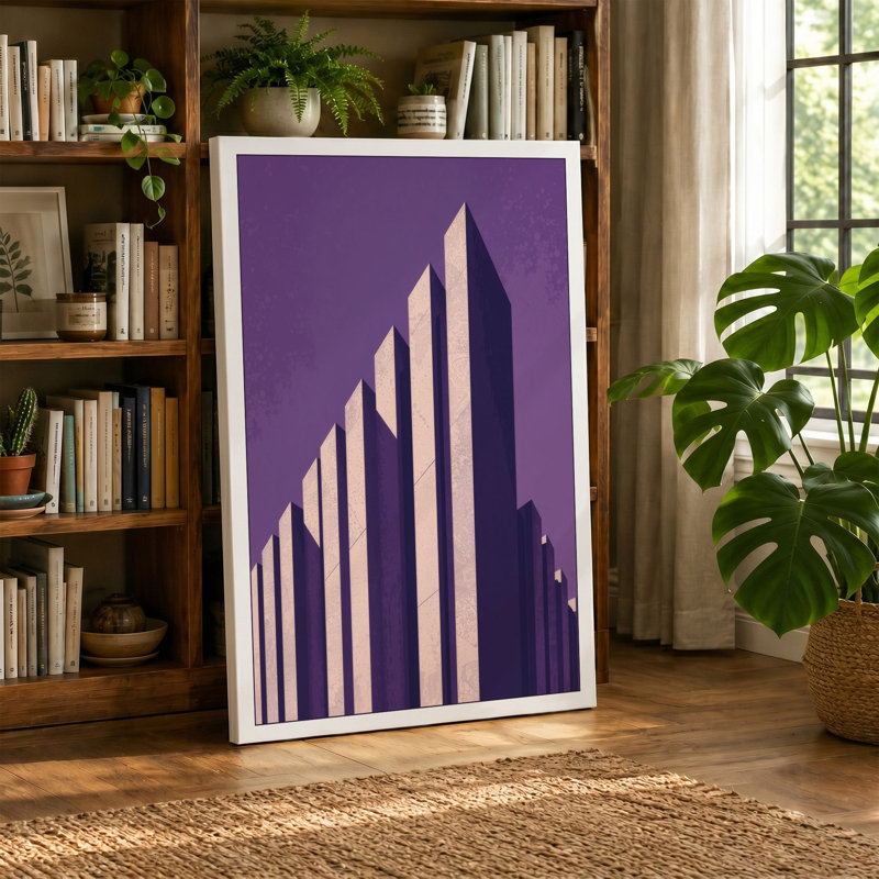 Urban Monument Art Deco - Wrapped Canvas, 18x12 - 45.7 x 30.5 cm, White Border