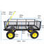 Chariot de jardin 880 lb - Jaune + camion de transport de bois de chauffage noir