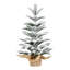 Arbre de Noël de table floqué 50CM, mini arbre enneigé PE avec 85 pointes, base en toile de jute - pour petits espaces et décor festif, arbre de Noël-1796379966
