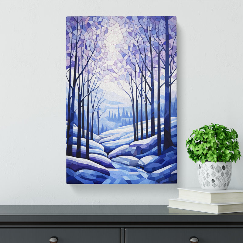 Winter Landscape Cubism No.2 - Wrapped Canvas, 60cm H x 40cm W x 3cm D