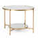 Luxe Round Glass Top Metal Base Dining Table