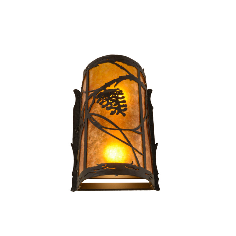 Rustic Lodge 2 - Light Flush Mounted Sconce, 13" H x 8" W x 5" D, Oil Rubbed Bronze
