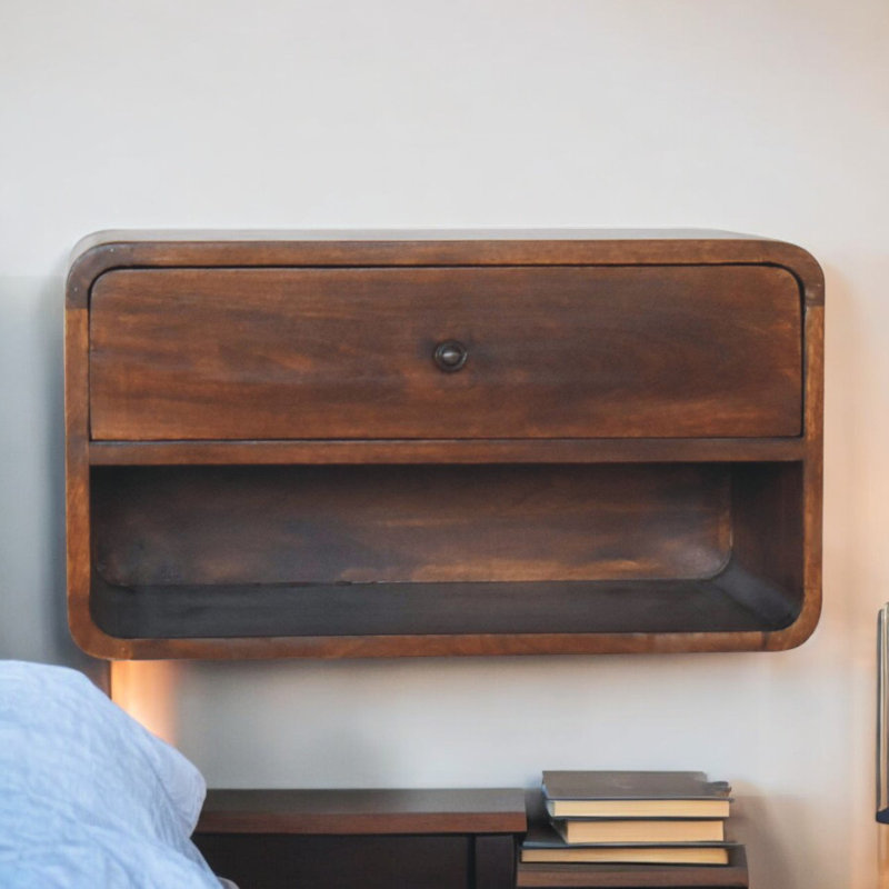 Karlow 22'' W Solid Wood Nightstand, Brown
