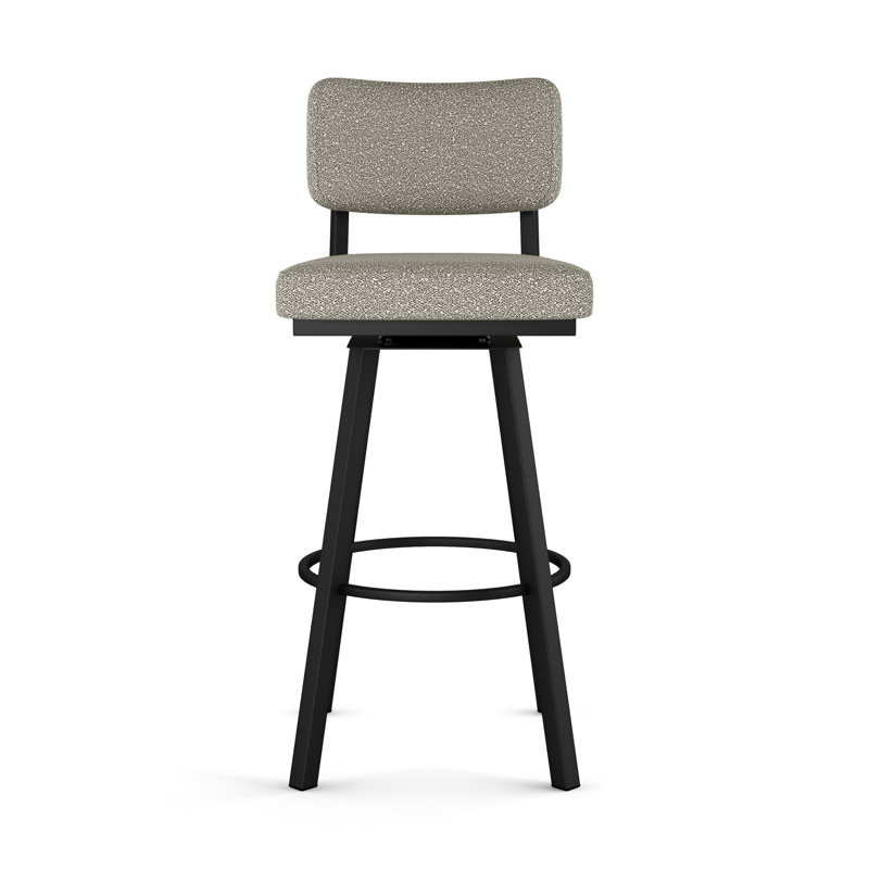 Tabouret de bar et de comptoir pivotant Amoriah, Tabouret de comptoir (siège d'une hauteur de 26,7, Beige clair, Noir