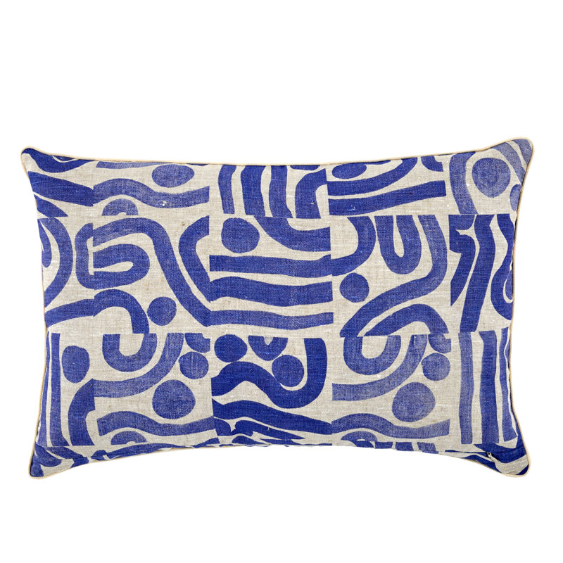 Ocean Rectangular Linen Pillow Cover & Insert