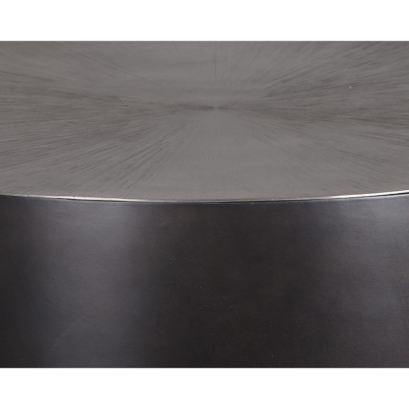 Africia Coffee Table - Small Gunmetal , Gunmetal, 15" H x 34.25" L x 34.25" W
