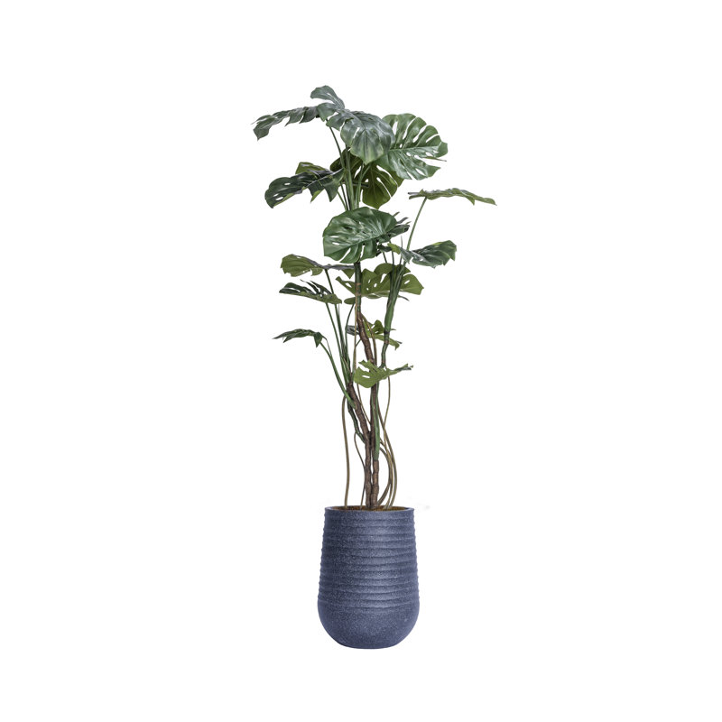 83,08 po Faux plante Monstera en pot, Bleu