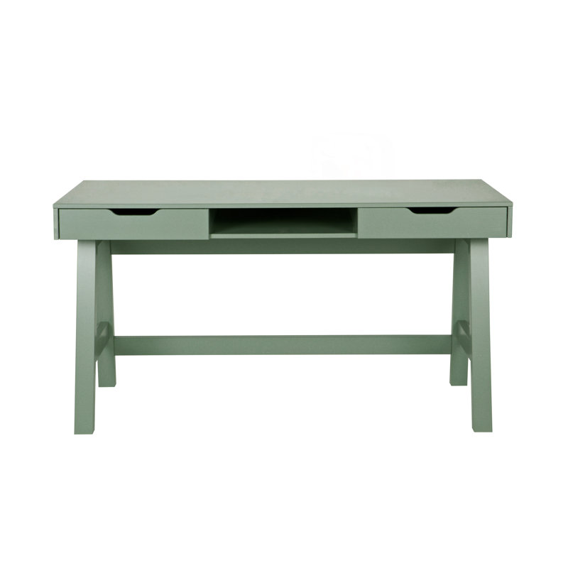 Nikki Solid Wood Writing Desk, Green