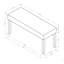 Banc de salle à manger rembourré 1pc