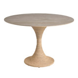Oasis Round Marble Pedestal Dining Table