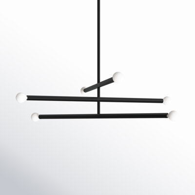 Jamir 6 - Light Metal Dimmable Sputnik Chandelier