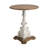 D26x31" Antique White Round Side Table