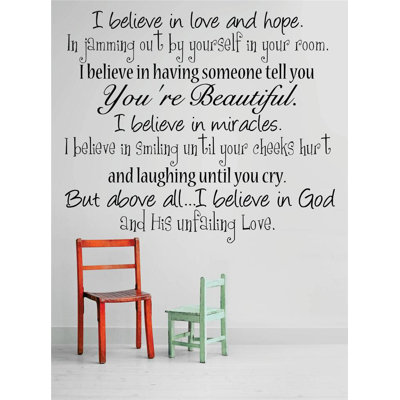 Text & Numbers Wall Decal