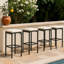 Vian Outdoor Barstool, Poly Rattan, Polyester-106426847-106426846-106426843